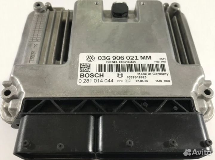 Эбу 03G906021MM 0281014044 Volkswagen Touran 1.9