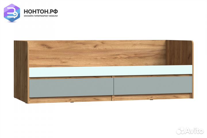 Кровать с ящиками Челси Color мята / сумеречный го