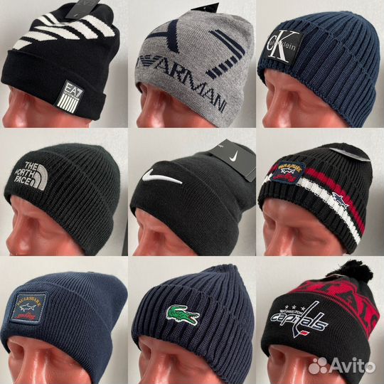Мужская шапка nike, ea7, lacoste, armani, tommy