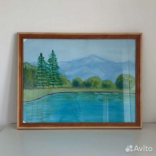 Картина гуашью летний пейзаж