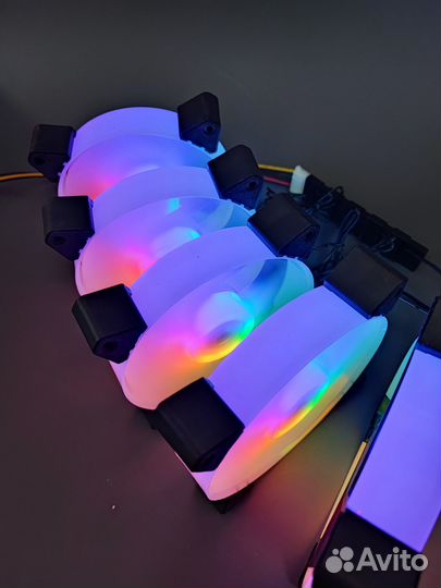3шт + пульт Вентилятор для корпуса argb