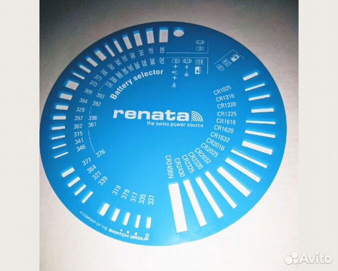 Трафарет Renata для батареек