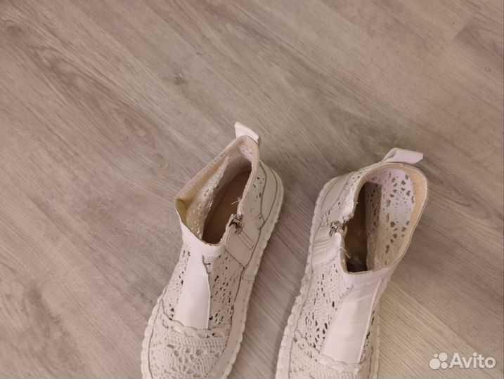 Летние вязанные ботинки