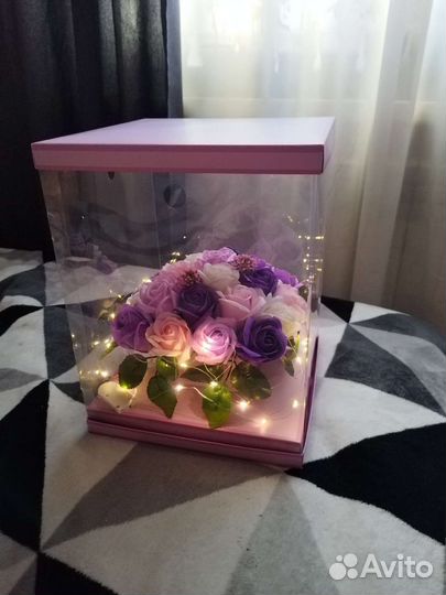 Букет из мыльных роз