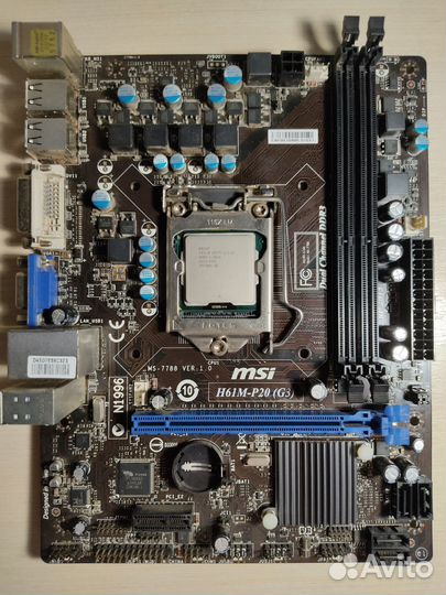 Материнская плата с процессором