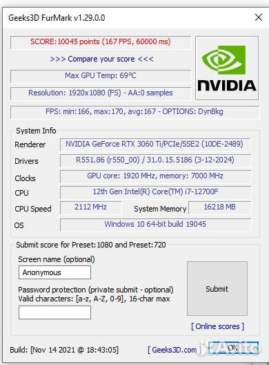 Видеокарта MSI 3060TI twin FAN