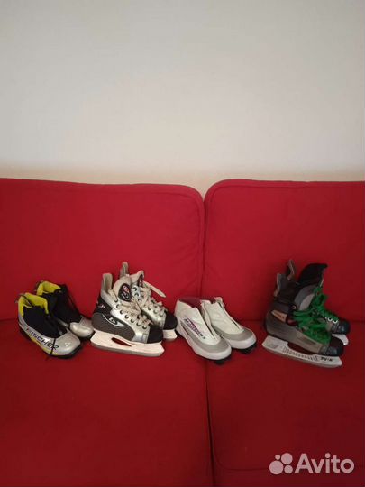 Коньки Bauer, лыжные ботинки Madshus, Fischer