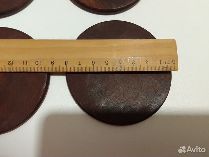 Деревянные подставки для кружки 4 шт