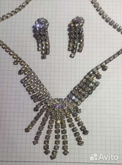 Колье и клипсы Чехословакия.Времен СССР