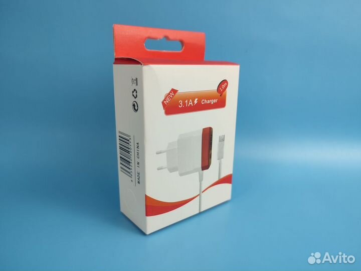 Адаптер питания 3.1A + кабель MicroUsb