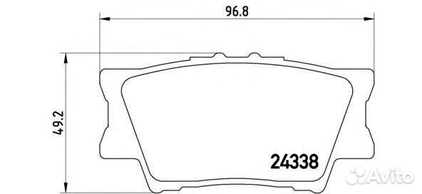 Колодки тормозные задние Brembo, P83089