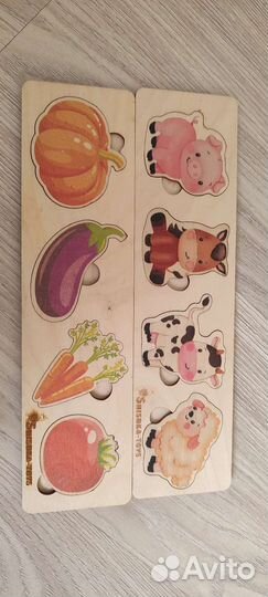 Вкладыши сортер животные и овощи