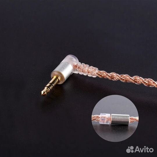 Кабель для IEM наушников с микрофоном 2pin(QDC)