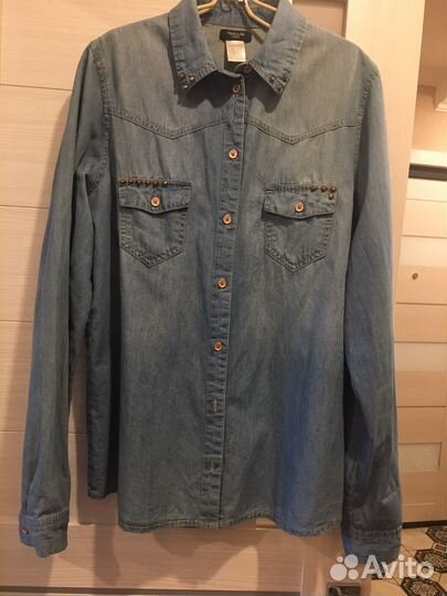 Джинсовая рубашка laredoute