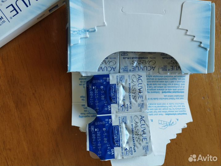 Линзы Acuvue oasys -5,0