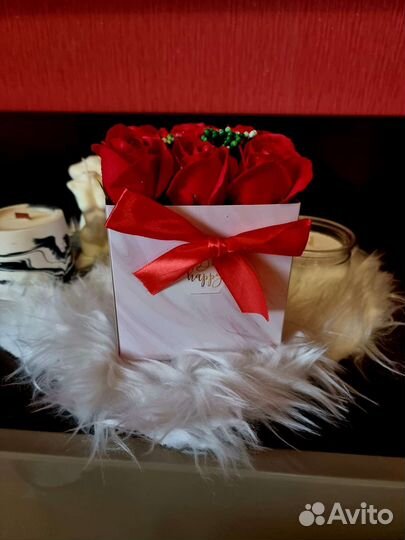 Букет роз из мыла