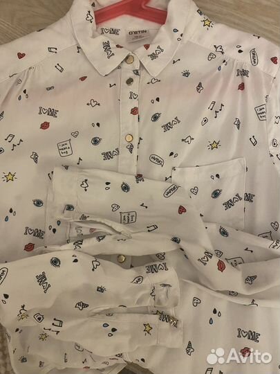 Блузка рубашка школьная 140-146 пакетом