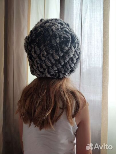 Шапка из натурального меха кролика женская