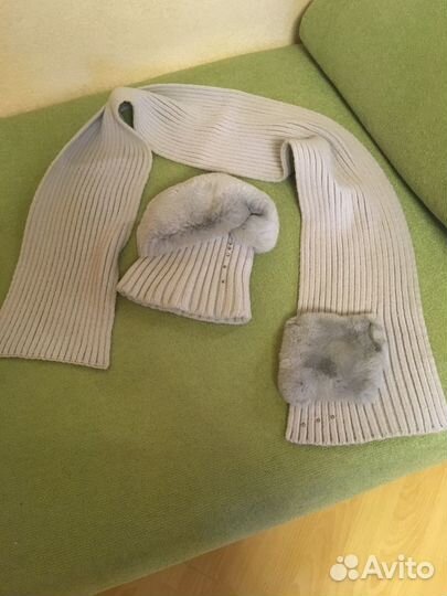 Комплект шапка с шарфиком
