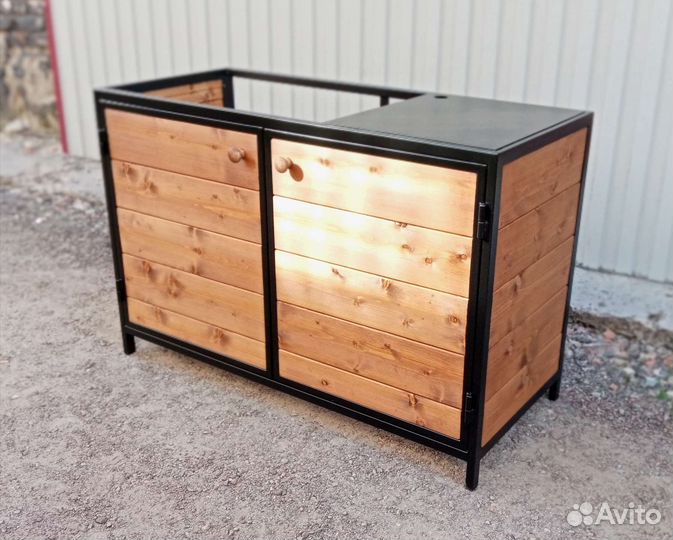 Садовая мойка, шкаф напольный лофт