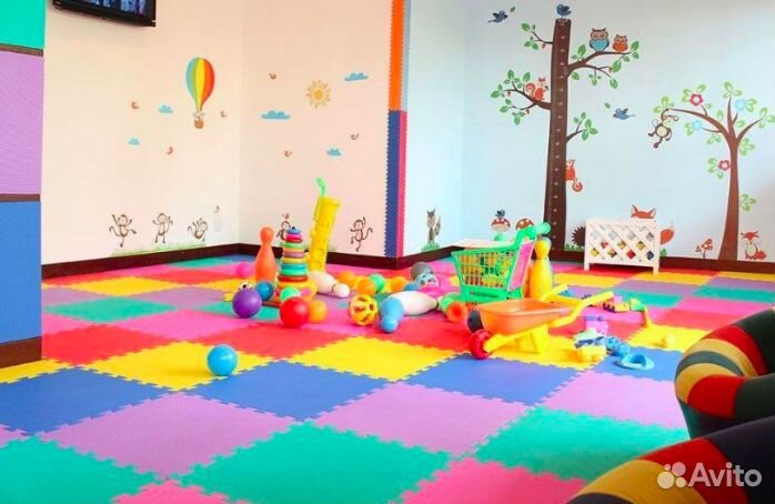 Игровое напольное покрытие коврики-пазлы Эконом