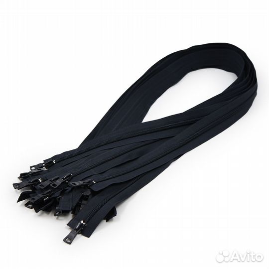 Молния витая т7 2 замка 100см (233 т.синий), 10 шт