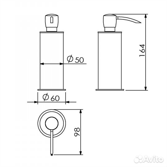 Дозатор Langberger Accessories 10770C хром. настольный