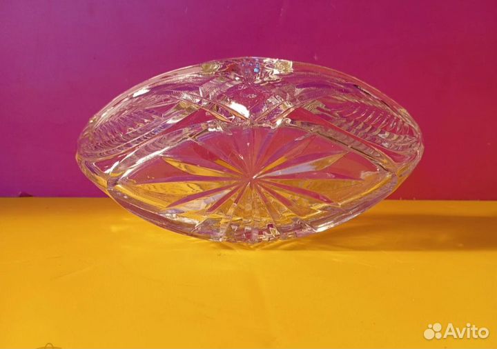 Хрустальная Ваза Салатник Ладья СССР
