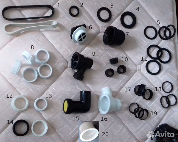 Ремкомплект запчастей для сифона, можно штучно