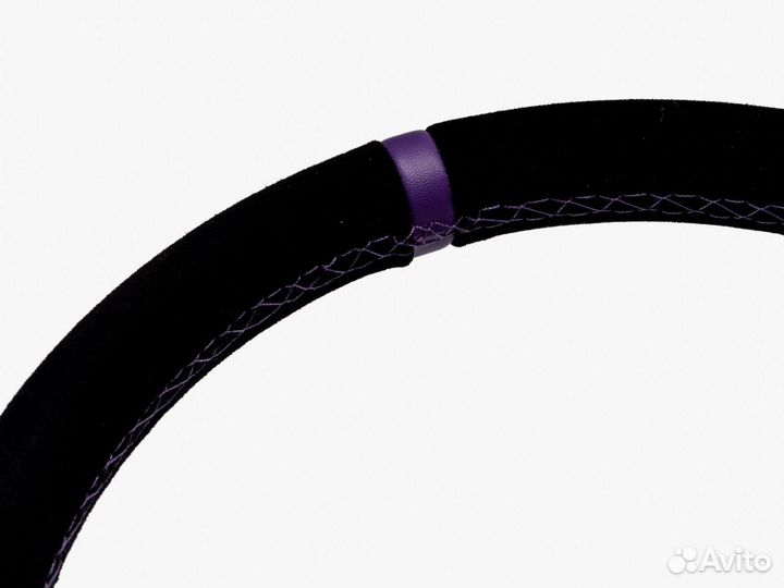 Руль OMP с выносом замша фиолетовый