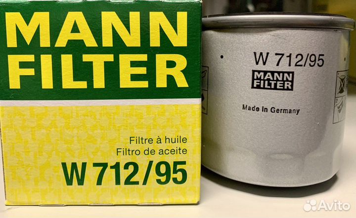Фильтр Масляный mann W71295 Европа. Оригинал