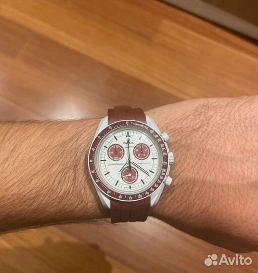 Ремешок каучуковый для часов Omega Swatch
