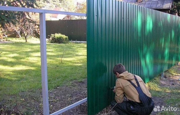 Забор из профнастила,ворота, калитки качественно