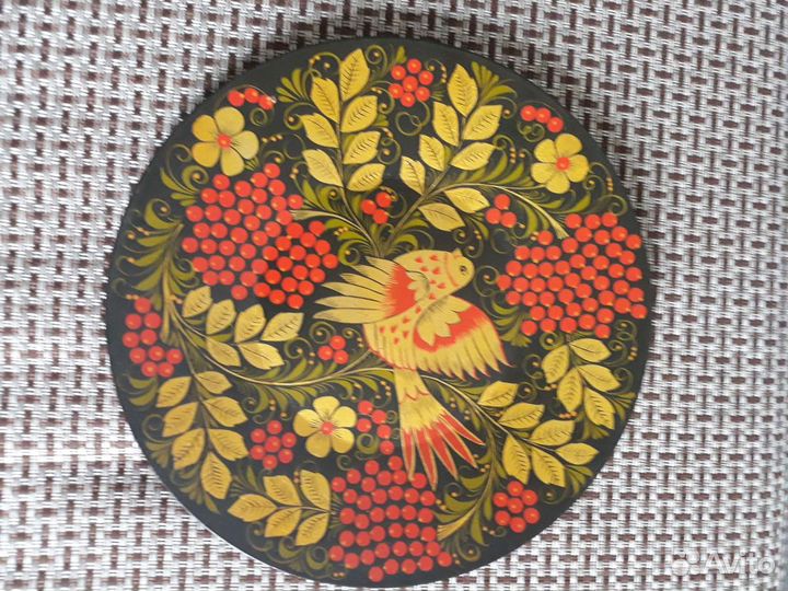 Поднос-тарелка настенная.хохлома