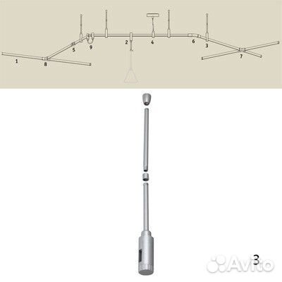 Трековое крепление (стойка) Paulmann Phantom 97325