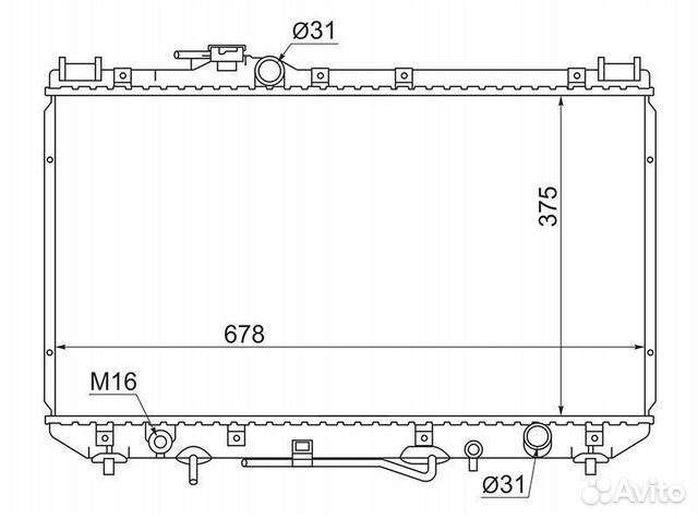Радиатор охлаждения SAT TY0003-SV30 Toyota Camry S