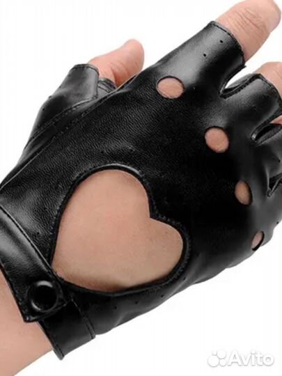 Перчатки кожаные короткие