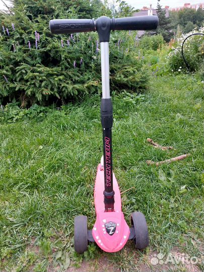 Самокат детский трехколесный светящиеся колеса
