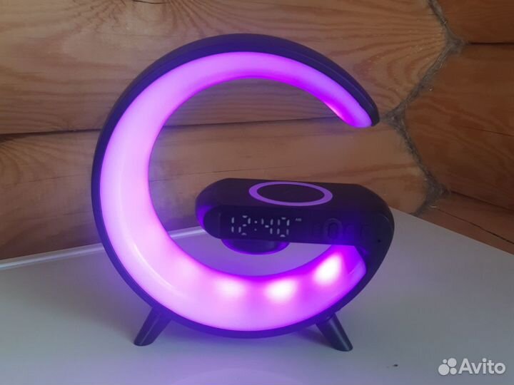 Rgb ночник колонка будильник bluetooth время