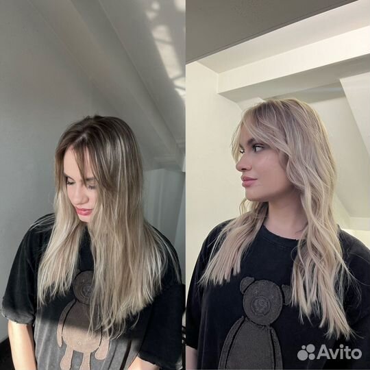 Модель на окрашивание волос