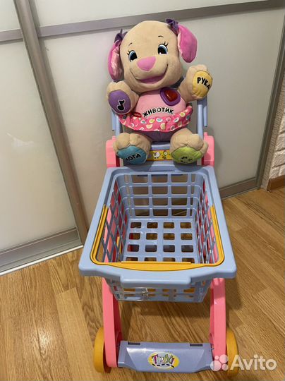 Коляска кукольная+Мягкая игрушка(Fisher)