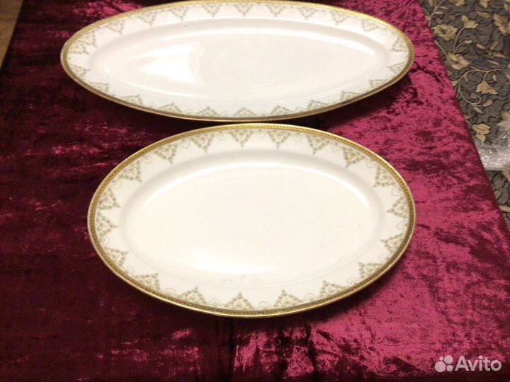 Антикварные большие блюда Кузнецова