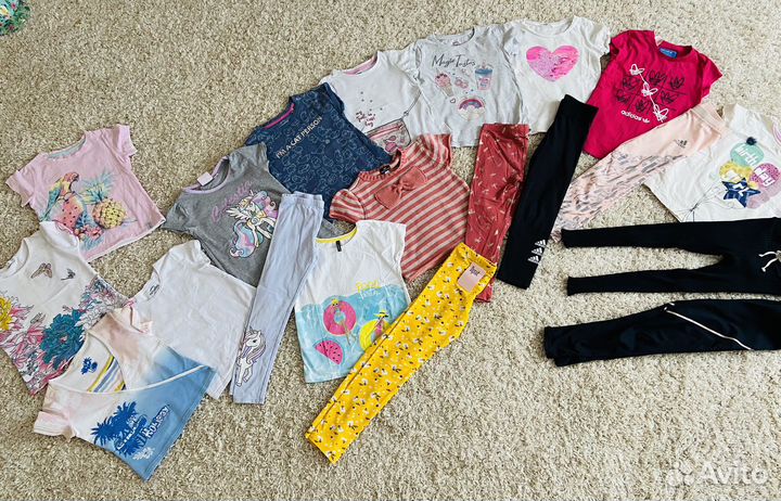 Фирменные вещи пакетом на девочку 110 116