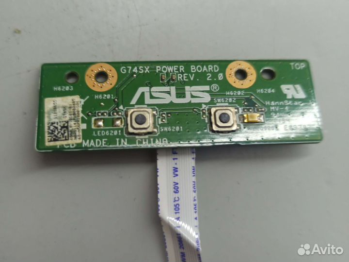 Шлейф кнопок включения asus rog g74