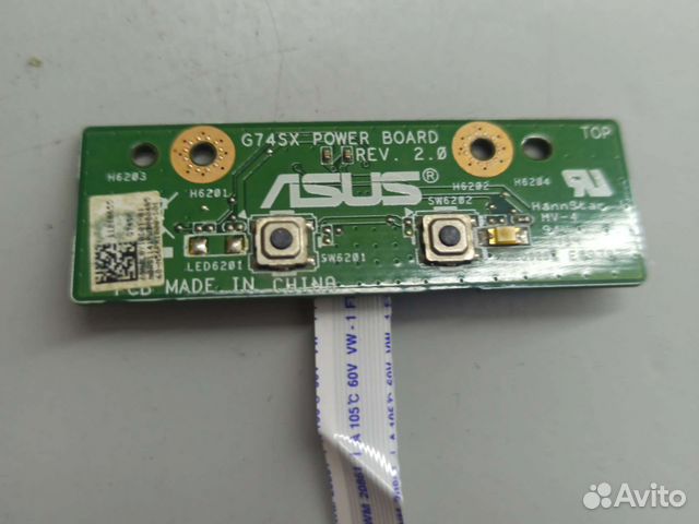 Шлейф кнопок включения asus rog g74