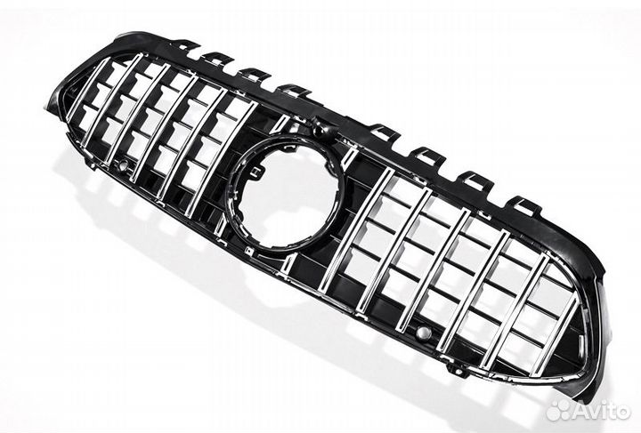 Mercedes W177 18-22 решетка радиатора GT хром под камеру
