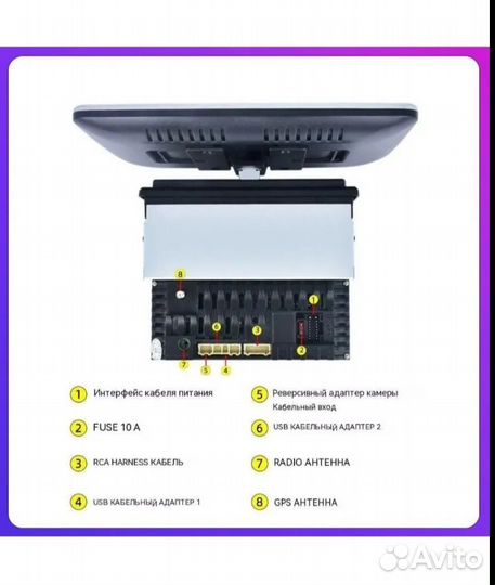 Автомагнитола 1din Android с экраном