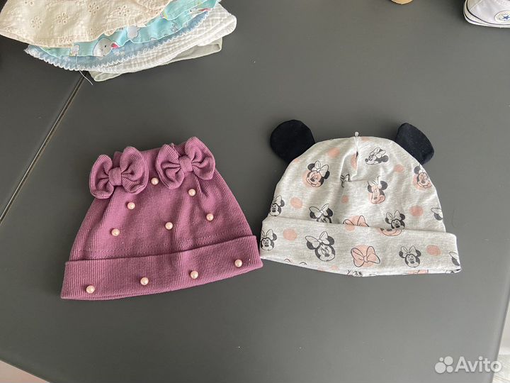 Панамки,шапки,тюрбан для девочки 1год