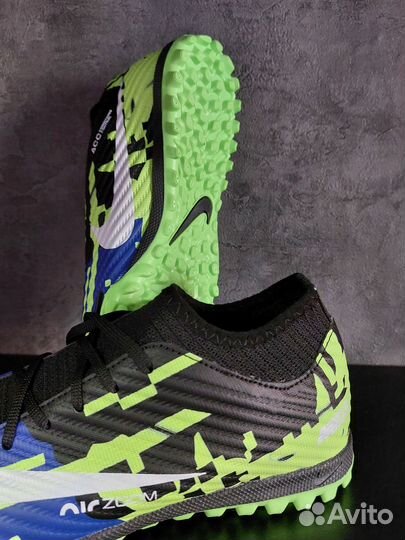 Шиповки бутсы nike black/green