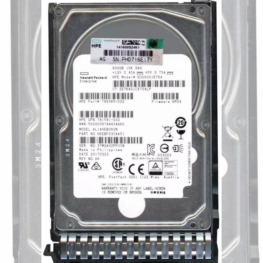 [EG0600JETKA] Жесткий Диск Hp 600gb 12g Sas 2.5 Eg0600jetka